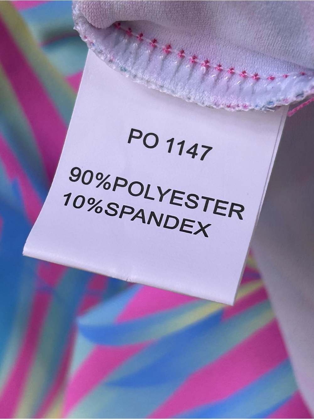 Sunday Swagger Mens Golf Polo Shirt Pink Blue Tropical Palm Leaf Performance M - Picture 7 of 8